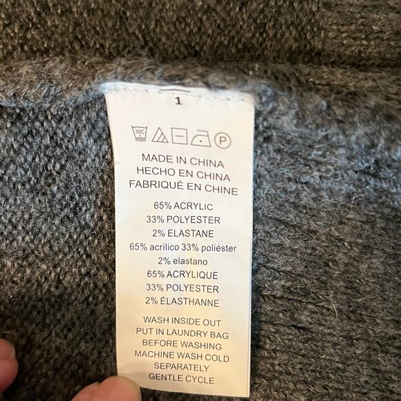 Michael Kors Classic Color Block Open Cardigan in Tan and Gray Size Large - Picture 6 of 6